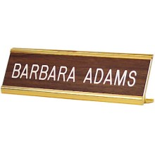 Desk Sign with gold base 2 X 8