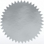 Silver Embossing Label  2&quot; Pkg of 100